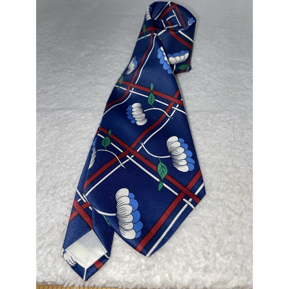 Golden Clasp By Prince Consort Floral Abstract Tie Fair Used Condition